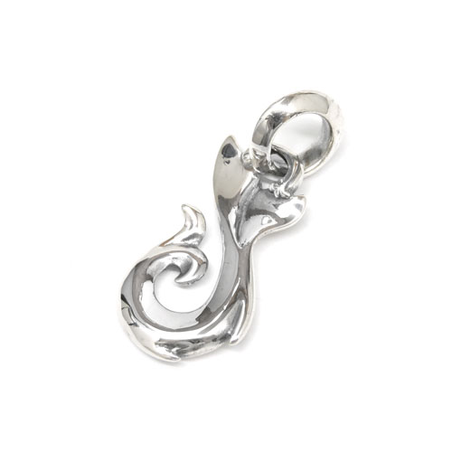 ビルウォールレザー bwl BWL 正規取扱販売店 メンズ ジュエリー シルバーアクセ アメリカ製 マリブ WHALE'S TAIL FISH HOOK (SMALL) ホエールズテール フィッシュフック スモール クジラ尾 鯨尾 シルバーペンダント ギフト プレゼント|Bill Wall Leather UENO