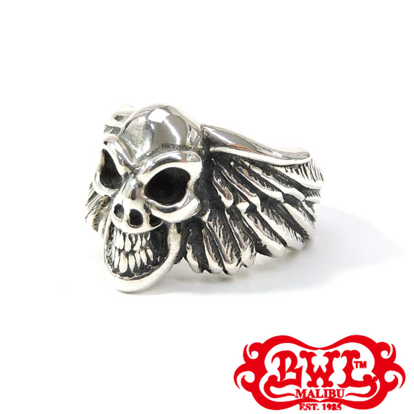 ビルウォールレザー bwl BWL 正規取扱販売店 メンズ ジュエリー シルバーアクセ アメリカ製 マリブ WING w ウィングw グットラックスカルリング シルバーアクセサリー ギフト プレゼント 安い割引