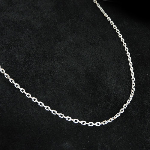 【CL804C-50】2.5mmシルバーチェーン 50cm 4面カットアズキチェーン 線径0.80mm太さ2.5mm SILVER シンプル シルバーチェーン ネックレスチェーン 鎖 ギフト プレゼント|Bill Wall Leather UENO