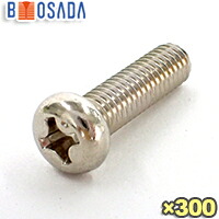 BS (真鍮、黄銅)（＋）なべ小ねじM5X40【300本入り】ニッケルメッキ｜鋲定本店　ねじのOnlineShop