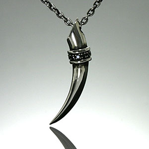 楽天市場 ネックレス メンズ ブラックダイヤ シルバー925 牙 Modeal Black Dia Silver925 Mens Necklace 送料無料 黒 角 スタッズ ホーン ブランド 男性 ネックレス メンズ チェルシーアベニュー Chelsea Ave