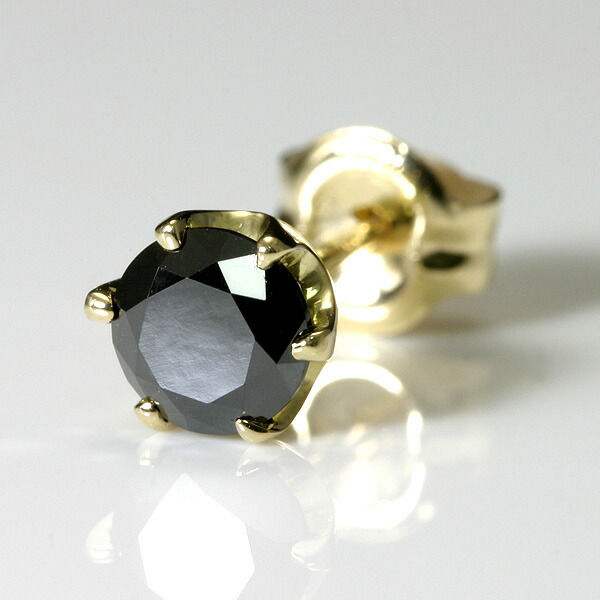 楽天市場】【ポイント2倍】ブラックダイヤ 0.2ct メンズピアス