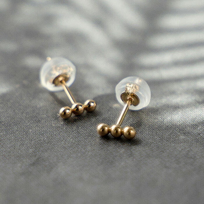 【新作】K18 18金 18k ピアス レディース ゴールド シンプル ボール 玉 おしゃれ 普段使い 地金 つけっぱなし キャッチ|Coffret a Bijoux