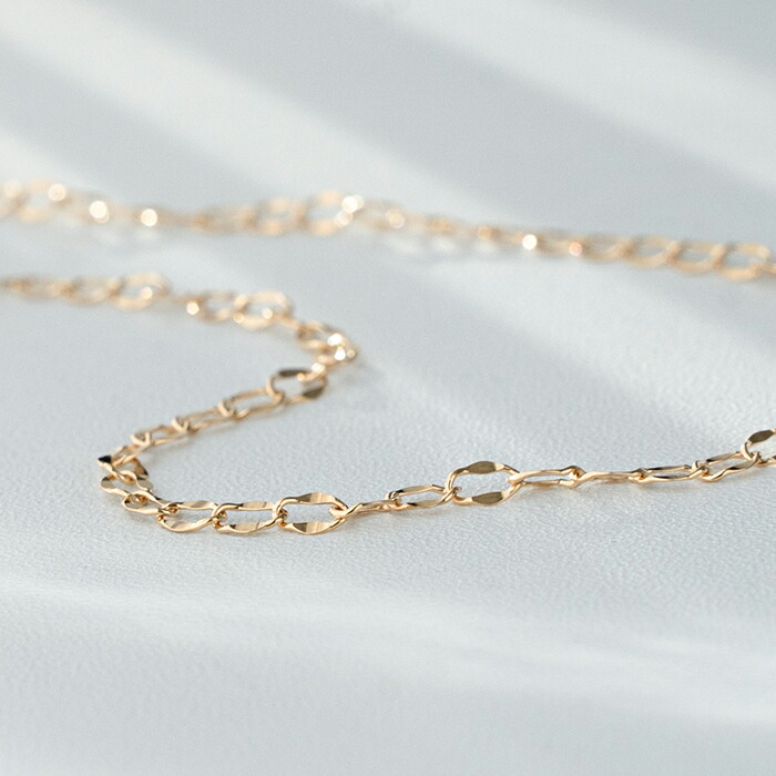 楽天市場】【新作】 K18 18金 18k ネックレス ペタルチェーン イエロー