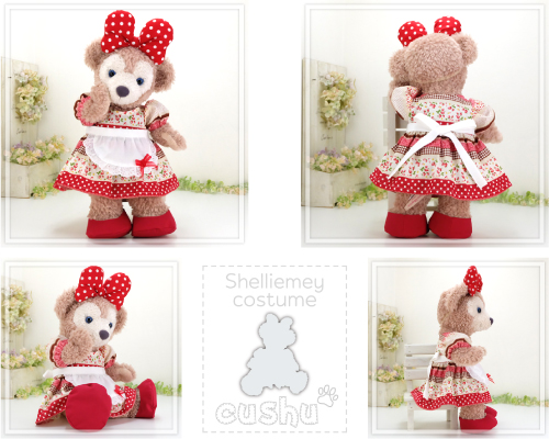 シェリーメイ 洋服 コスチューム ぬいぐるみ用 服 着せ替え サイズ おしゃれ ディズニー シー くま Duffy Shelliemey 298s ワンピースとリボンとエプロンとバレエシューズの4点セット Ocrmglobal Com