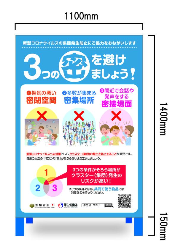 在庫限り 保安用品 コロナウィルス対策看板 Crn 3密回避 コロナ対策 コロナ 注意喚起 店舗 入口 クリニック 病院 看板 標識 安全看板 注意看板 保安用品 安全用品 注意標識 安全標識 防災 安全掲示板 サインボード イラスト W 最新情報 Sinagoga Co Rs