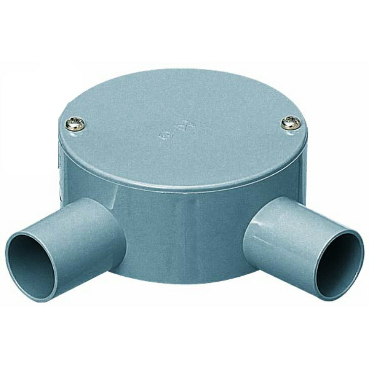 楽天市場】未来工業 PVM22-2L 露出丸ボックス平フタ 適合管VE22