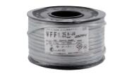 KHD 300Vビニル基平形吊りひも VFF0.75sq【灰】100ｍ巻（木管巻）