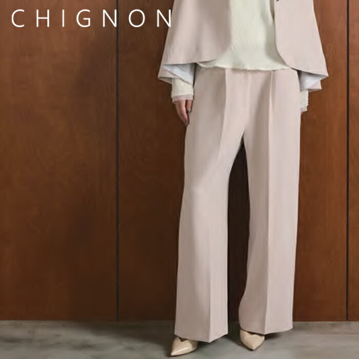 【即納】【2026春夏新作】CHIGNON シニヨン ベルト付きワイドパンツ ベルト付き ワイドパンツ ワイド パンツ ロングパンツ きれいめ オケージョン セレモニー 3856-445 14,685円