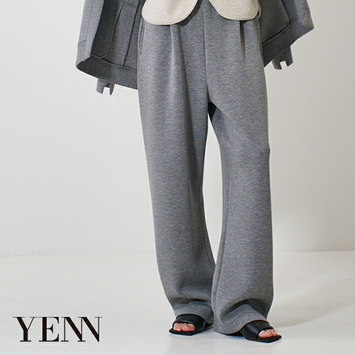 【予約】【7月上旬～中旬入荷予定】YENN イエン SPONDISH TUCK PT スポンディッシュタックパンツ スポンディッシュ ダンボール ダンボールニット タックパンツ タックワイドパンツ イージーパンツ ジャージー ワイドパンツ ロングパンツ Y261-31011