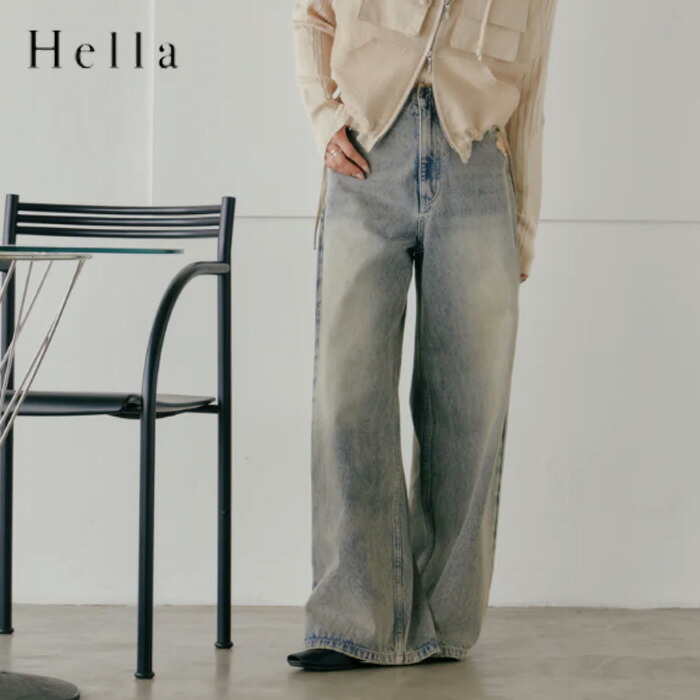Hella h251-11 ダークグレーカットオフデニム Hella h251-11 ダークグレーカットオフデニム