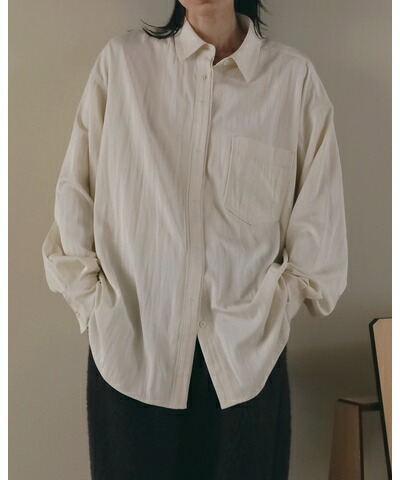 【予約】【1月上旬~中旬入荷予定】anuke アンヌーク Stitch Over Shirts ステッチオーバーシャツ ステッチ オーバーシャツ ビッグシャツ ロングシャツ シャツ ロング丈 ゆったり オーバーサイズ 62710401|Premiere プレミエール