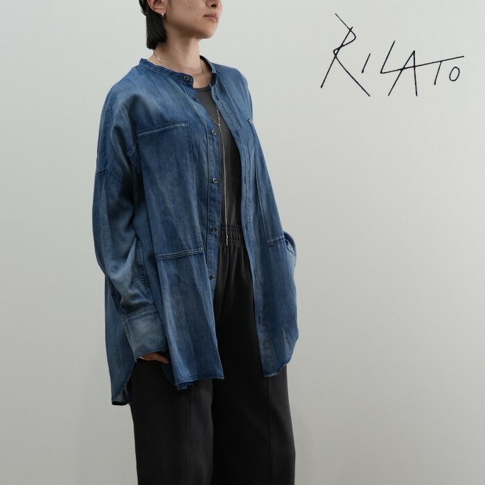 cafune カフネ　新品　Vネックデニムジャケット　オーバーサイズ435409 cafune（カフネ）】Vネック オーバーサイズデニムジャケット