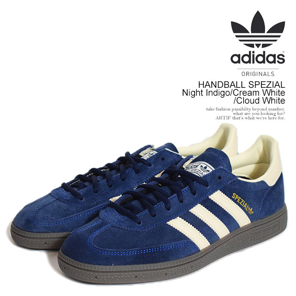 アディダス オリジナルス スニーカー adidas Originals HANDBALL SPEZIAL Night Indigo/Cream White/Cloud White メンズ スペツィアル ハンドボールシューズ 送料無料 ストリート｜CRESCENT LOTUS