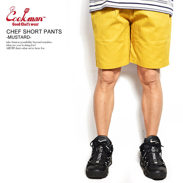 COOKMAN クックマン ショートパンツ ハーフパンツ ショーパン CHEF SHORT PANTS MUSTARD 231-11947 32960 メンズ レディース 男女兼用 おしゃれ コックマン