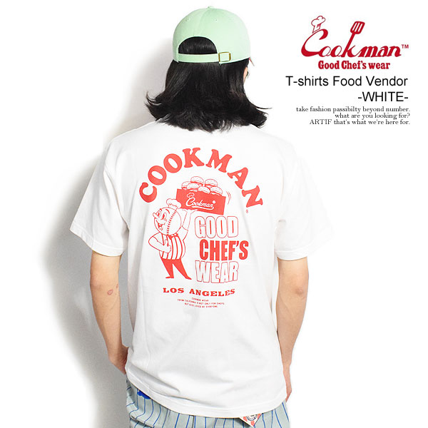 大人気 Cookman クックマン Tシャツ Food Vendor ホワイト 231-34004w_1.jpg