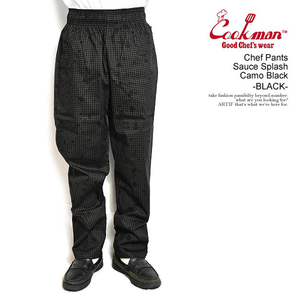 Chef Pants - Sauce Splash Camo : Black