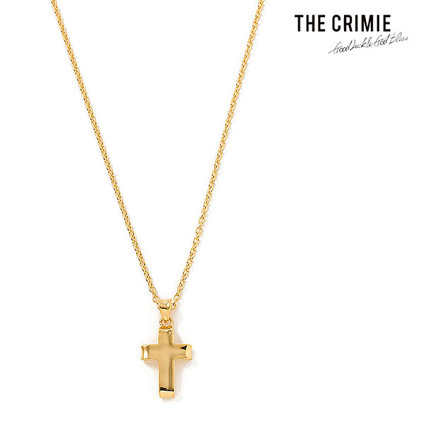 クライミー ネックレス CRIMIE LETTER RIBBON CROSS NECKLACE 24KDP 送料無料
