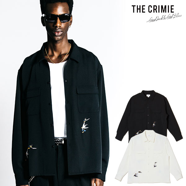 2026 春夏 先行予約 2月中旬～下旬入荷予定 クライミー シャツ CRIMIE TAILORED SWALLOW EMBROIDERY L/S SHIRT ? EASY CARE 送料無料 キャンセル不可｜CRESCENT LOTUS