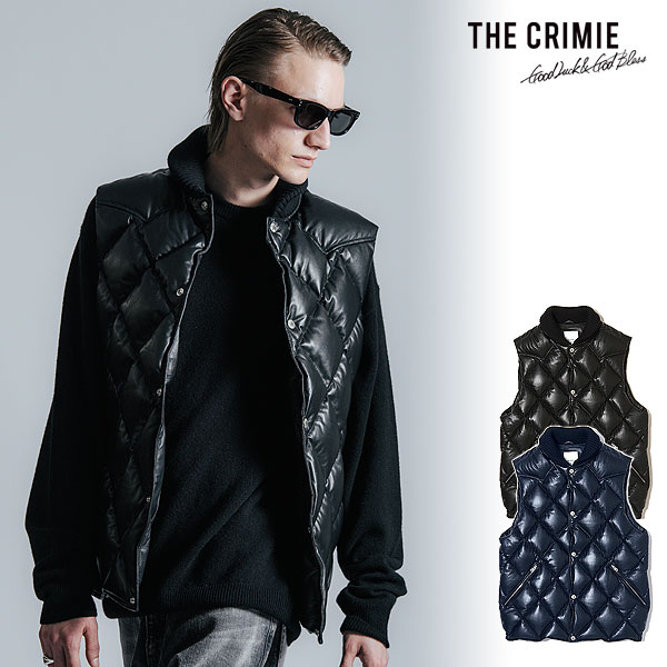 クライミー ベスト CRIMIE DIAMOND QUILT LAMB LEATHER DOWN VEST 送料無料