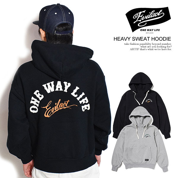 20%OFF SALE セール イーブルアクト パーカー EVILACT HEAVY SWEAT HOODIE メンズ プルオーバー ヘビーウェイト 裏毛 バイカー 送料無料 ストリート|CRESCENT LOTUS