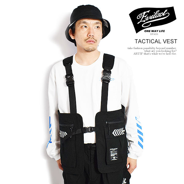 イーブルアクト ベスト EVILACT TACTICAL VEST メンズ タクティカルベスト バイカー 送料無料 ストリート