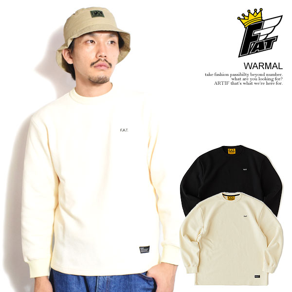 30％OFF SALE セール エフエーティー Tシャツ FAT WARMAL メンズ 長袖 ロンT ワッフルカットソー ワンポイント 送料無料 ストリート