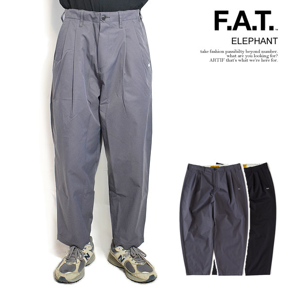 エフエーティー パンツ FAT ELEPHANT メンズ イージーパンツ ワイドテーパード ワイドパンツ 送料無料 ストリート