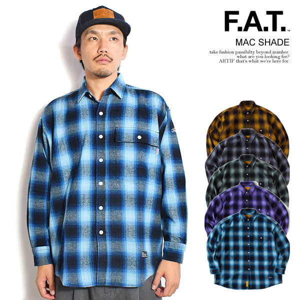 F.A.T. グレー/ブラック チェック 長袖シャツ 楽天市場】fat シャツ 長袖 チェックの通販