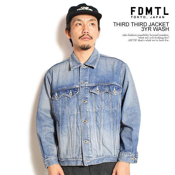 ファンダメンタル ジャケット FDMTL THIRD THIRD JACKET 3YR WASH メンズ デニムジャケット 3rdタイプ トラッカージャケット 送料無料 ストリート