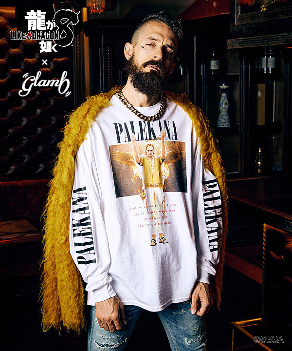 glamb×龍が如く8 グラム Tシャツ glamb Bryce Fairchild Long Sleeves T-shirt ブライスフェアチャイルドロングスリーブTシャツ メンズ コラボ 送料無料|CRESCENT LOTUS
