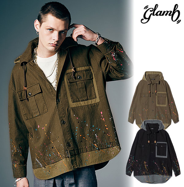 2026 夏 先行予約 5月上旬～中旬入荷予定 グラム シャツ glamb Remake Hood Military Shirt リメイクフードミリタリーシャツ 送料無料 キャンセル不可