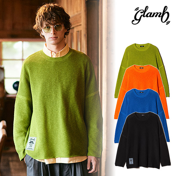 2026 春 先行予約 2月上旬～中旬入荷予定 グラム ニット glamb Rubber Tag Knit ラバータグニット 送料無料 キャンセル不可