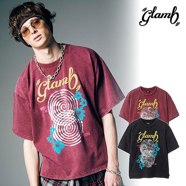 グラム Tシャツ glamb Spiral Flower T-Shirt スパイラルフラワーTシャツ 送料無料 ｜CRESCENT LOTUS