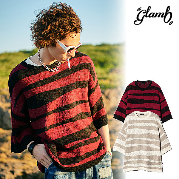 2026 夏 先行予約 5月上旬～中旬入荷予定 グラム ニット glamb Random Border Summer Knit ランダムボーダーサマーニット 送料無料 キャンセル不可