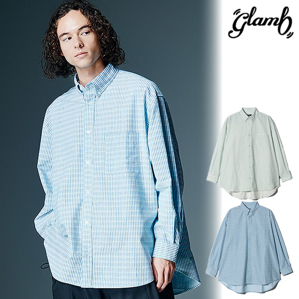 2026 秋 先行予約 8月下旬~9月上旬入荷予定 グラム glamb Stripe Logo Oxford Shirt ストライプロゴ オックスフォード シャツ 送料無料 キャンセル不可|CRESCENT LOTUS