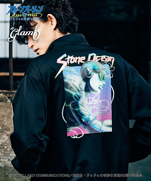 glamb×ジョジョの奇妙な冒険 ストーンオーシャン グラム ジャケット glamb Jolyne’s Stand Blouson メンズ コラボ 送料無料