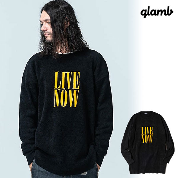 50%OFF SALE セール glamb グラム ニット ナイロンフェザーメッセージニット Nylon Feather Message Knit メンズ おしゃれ｜CRESCENT LOTUS
