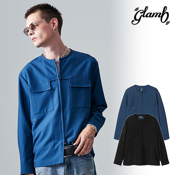グラム シャツ glamb Blue Noise Minimal Shirt ブルーノイズミニマルシャツ 送料無料｜CRESCENT LOTUS
