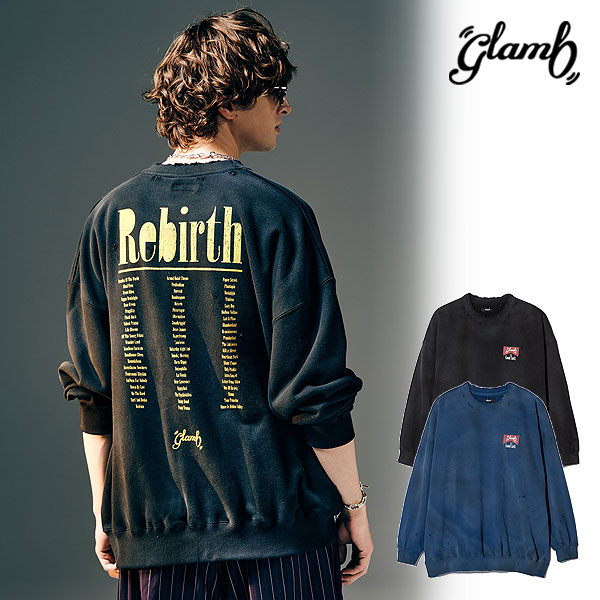 グラム スウェット glamb Rebirth Damage Sweat リバースダメージスウェット 送料無料 16,500円