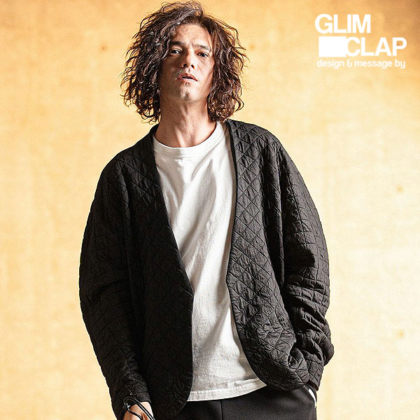 2025 春夏 1st 先行予約 2月中旬～下旬入荷予定 グリムクラップ ジャケット GLIMCLAP Quilted fabric collarless jacket メンズ 送料無料 キャンセル不可