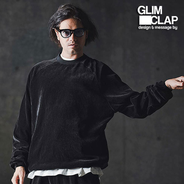 2025 秋冬 1st 先行予約 8月下旬～9月上旬入荷予定 グリムクラップ Tシャツ GLIMCLAP Velour fabric pullover -Adjustable hem design- メンズ 送料無料 キャンセル不可