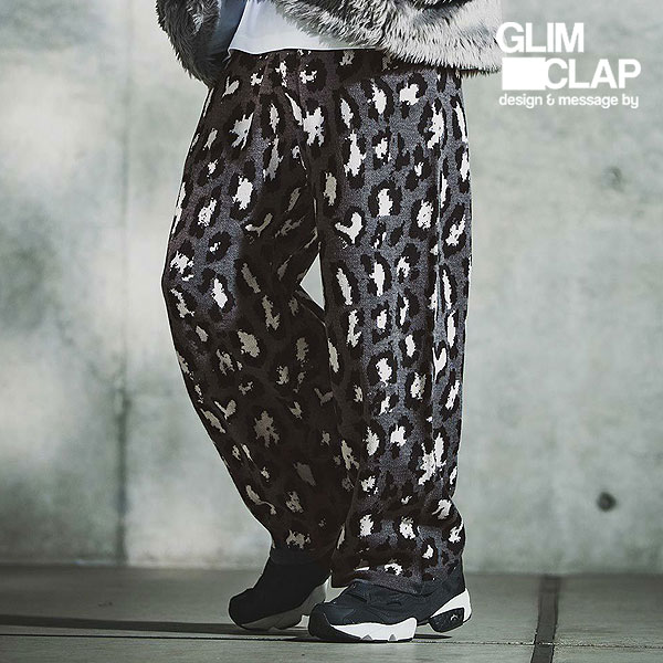 2025 秋冬 2nd 先行予約 11月上旬～中旬入荷予定 グリムクラップ パンツ GLIMCLAP Illusionism Leopard Pattern Knitpants メンズ 送料無料 キャンセル不可