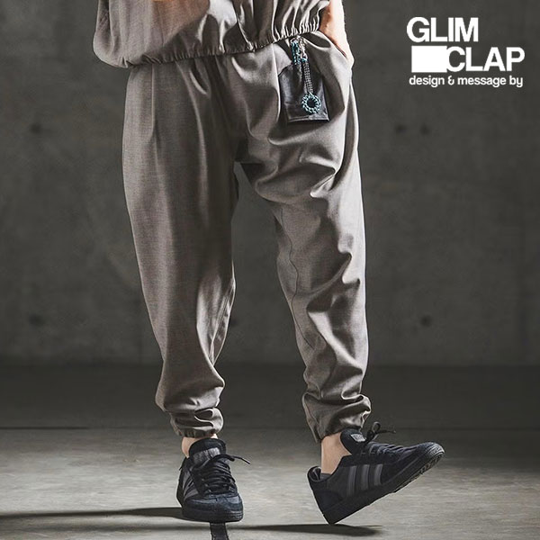 2026 春夏 2nd 先行予約 5月上旬～中旬入荷予定 グリムクラップ パンツ GLIMCLAP Bamboo Blend Chambray Gathered Hem Pants メンズ 送料無料 キャンセル不可