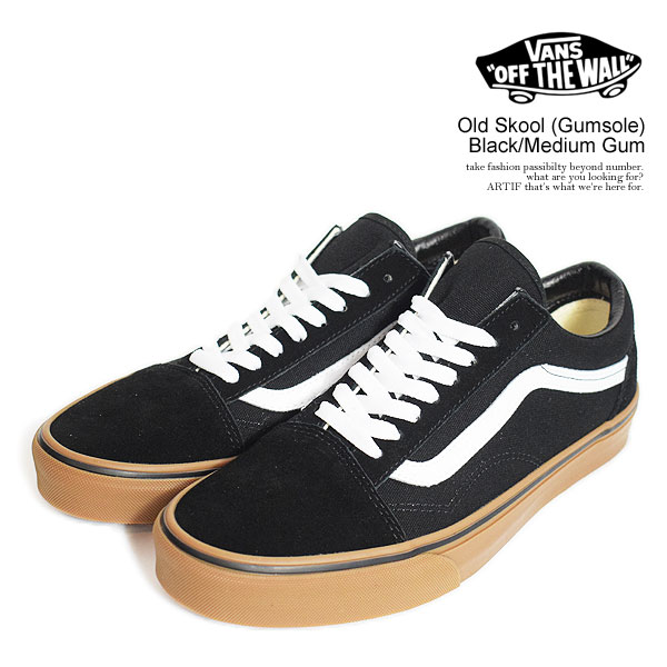 バンズ スニーカー VANS Old Skool (Gumsole) Black/Medium Gum メンズ オールドスクール シューズ ヴァンズ ガムソール 送料無料 ストリート｜CRESCENT LOTUS