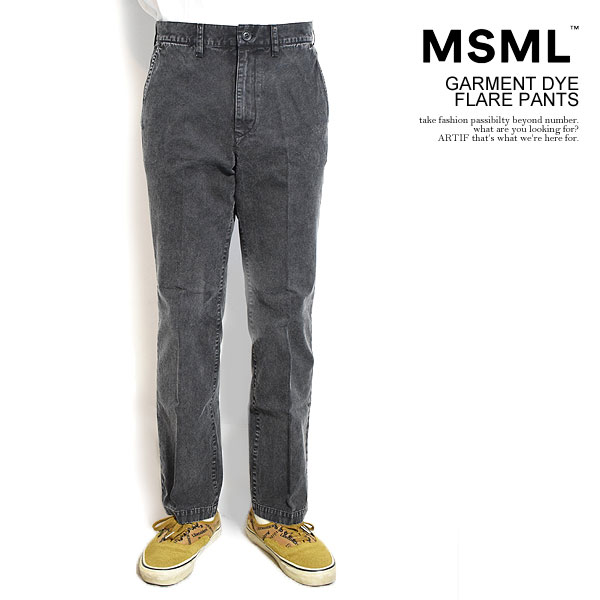 30%OFF SALE セール エムエスエムエル パンツ MSML GARMENT DYE FLARE PANTS メンズ フレアパンツ ヴィンテージ加工 M.S.M.L 送料無料 ストリート|CRESCENT LOTUS