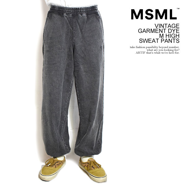 30％OFF SALE セール エムエスエムエル パンツ MSML VINTAGE GARMENT DYE M HIGH SWEAT PANTS メンズ スウェットパンツ ヴィンテージ加工 M.S.M.L 送料無料 ストリート｜CRESCENT LOTUS