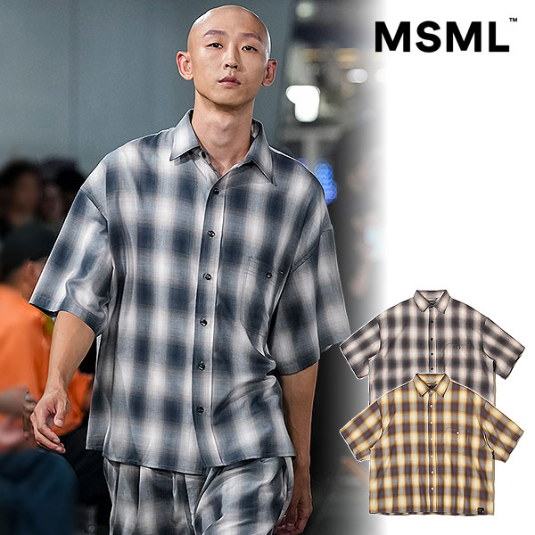 2026 春夏 先行予約 4月上旬～中旬入荷予定 エムエスエムエル シャツ MSML OMBRE CHECK WIDE SHIRT 送料無料 キャンセル不可