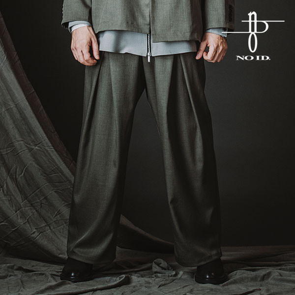 20％OFF SALE セール ノーアイディー パンツ NO ID. BLACK 2WAYクロスタックイージーワイドトラウザーズ メンズ イージーパンツ ワイドストレート 送料無料｜CRESCENT LOTUS