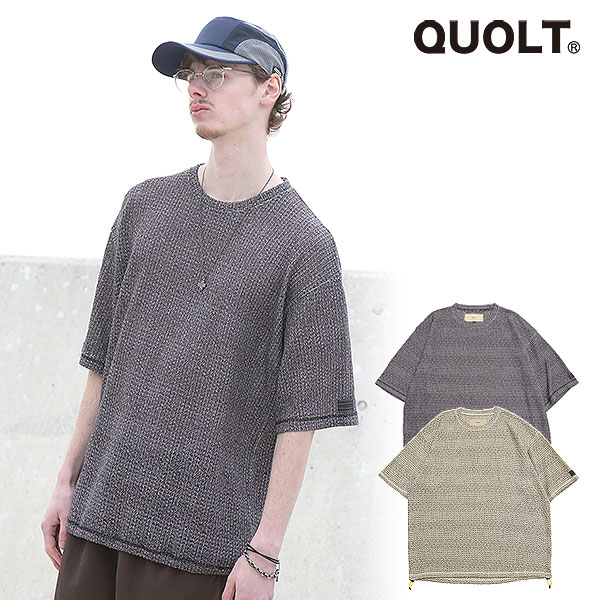 2026 HIGH SUMMER 先行予約 6月上旬～中旬入荷予定 クオルト ニット QUOLT MIXED-MESH KNIT メンズ 送料無料 キャンセル不可